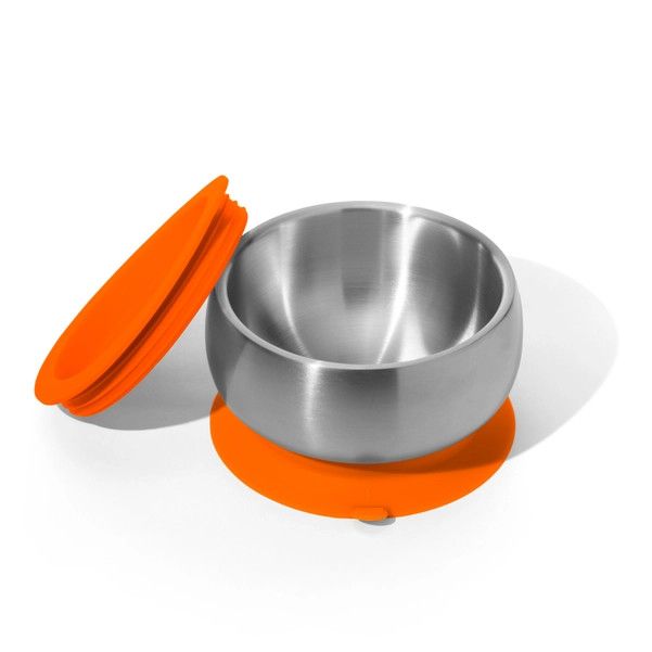 Stainless Steel Baby Bowl- Orange
