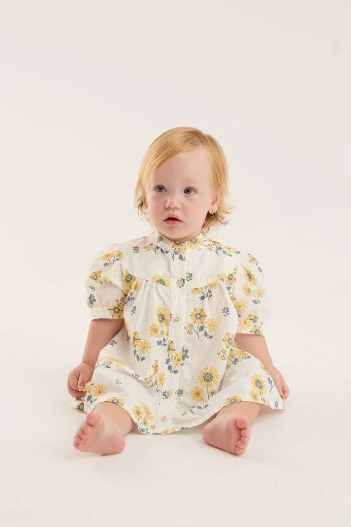 FLORAL STRIPES BABY DRESS