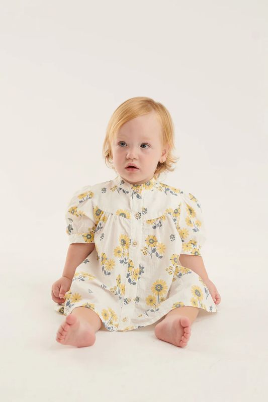 FLORAL STRIPES BABY DRESS