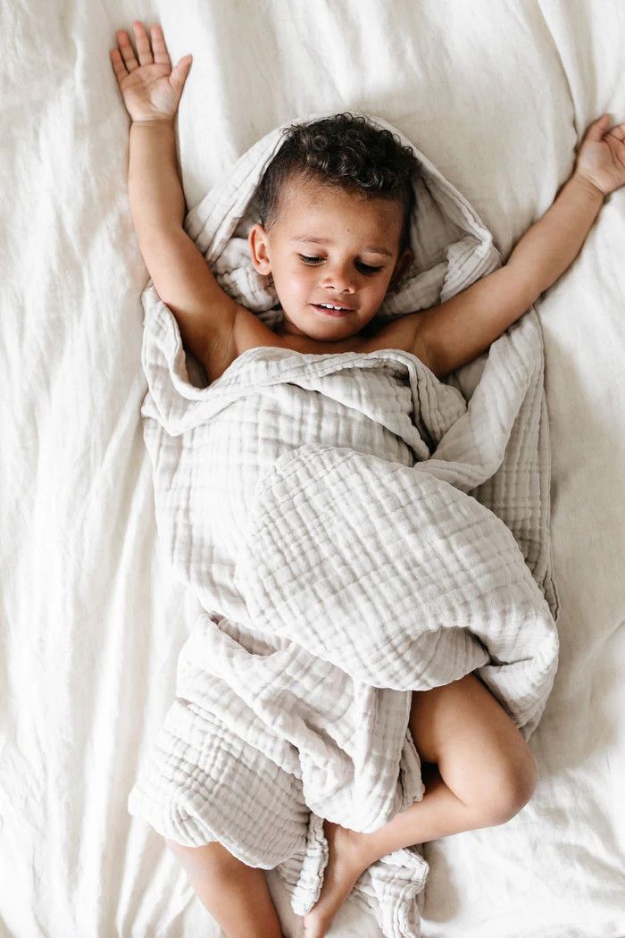 Lou Lou Toddler Hooded Bath Towel - Nat