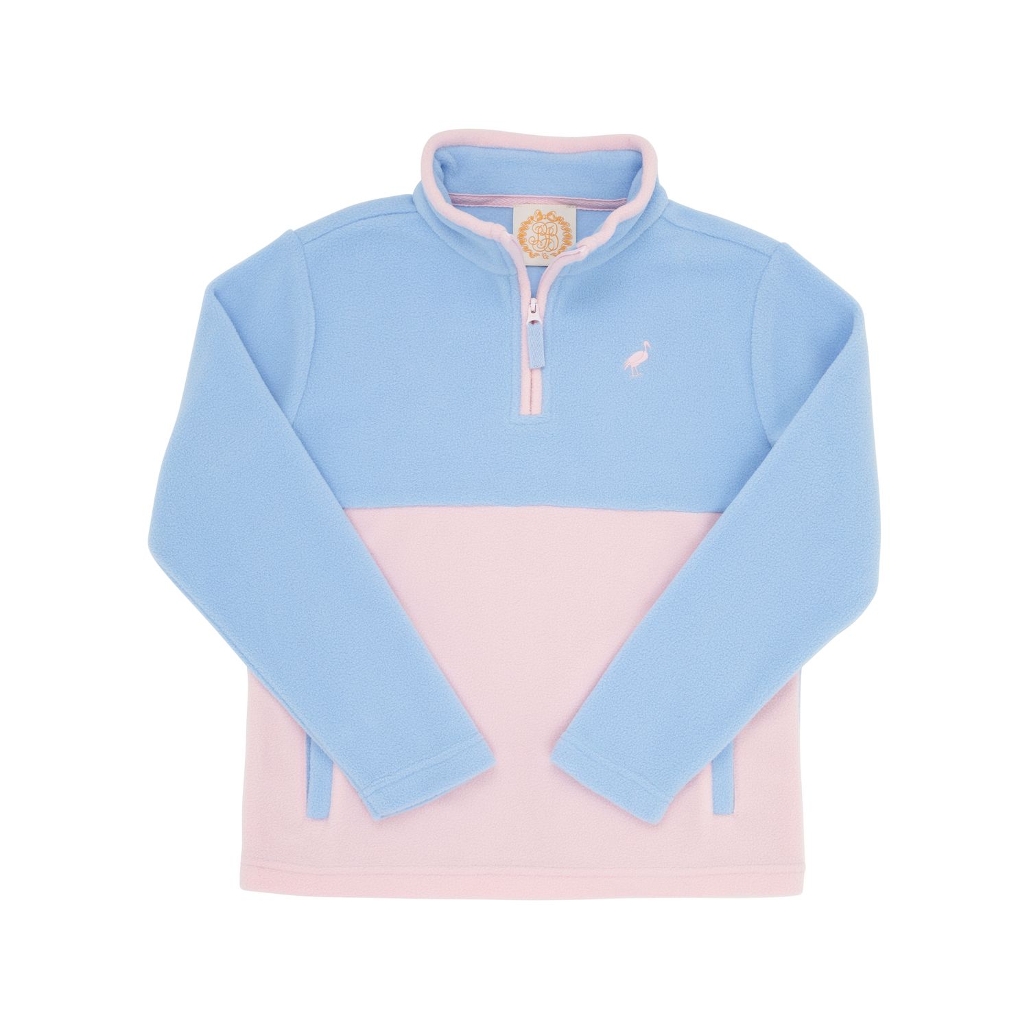 Fleece Half Zip Beale Street Blue/ Pink