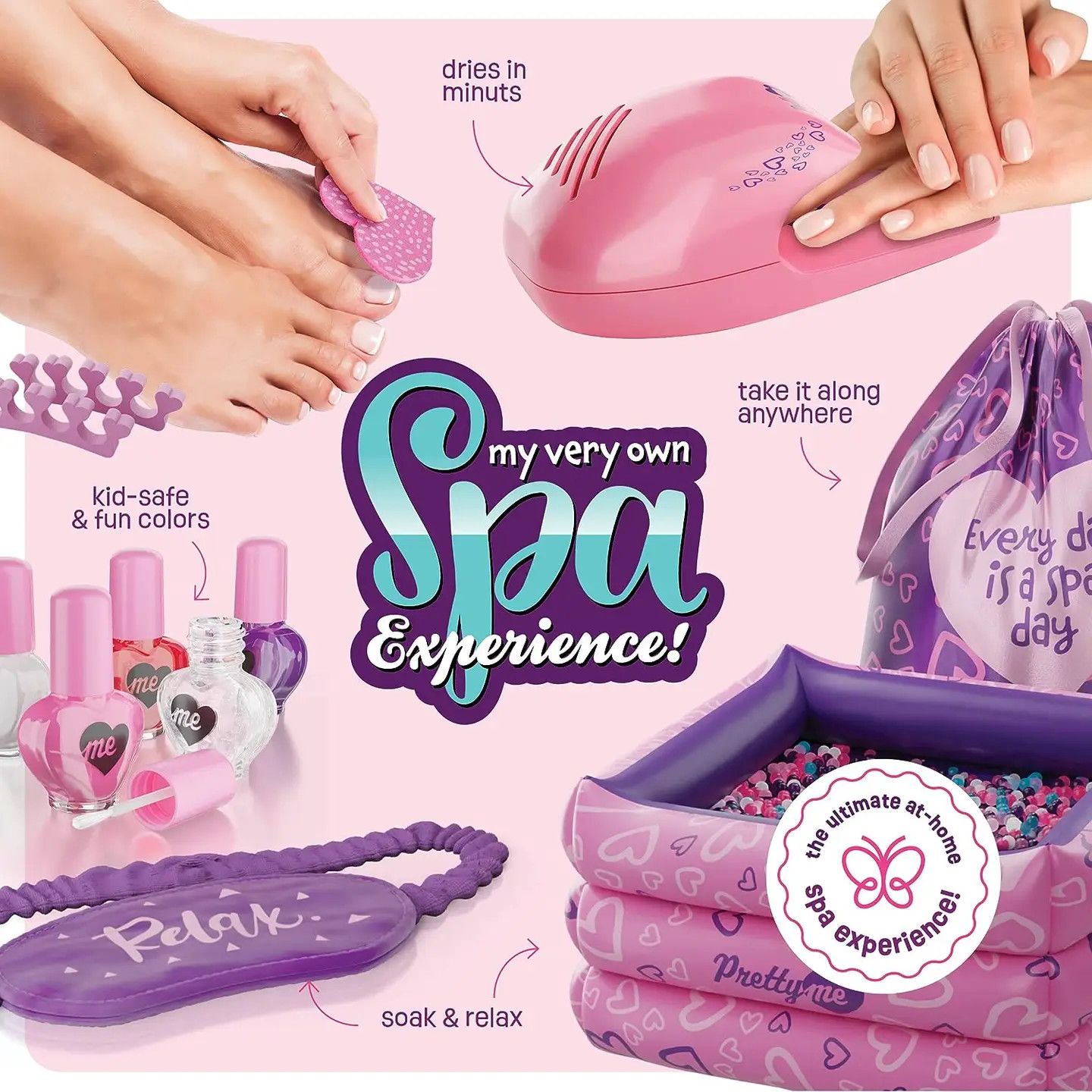 Spa Day Gift Set For Girls - Kids Manicure Pedicure Kit