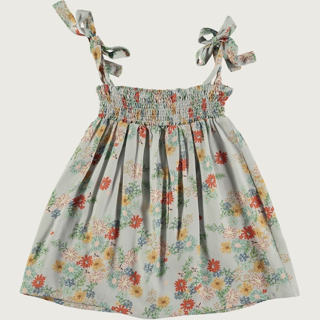 Floral Clouds Print Wide Shoulder Tie Strap
