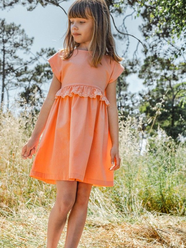Dress English embroidery