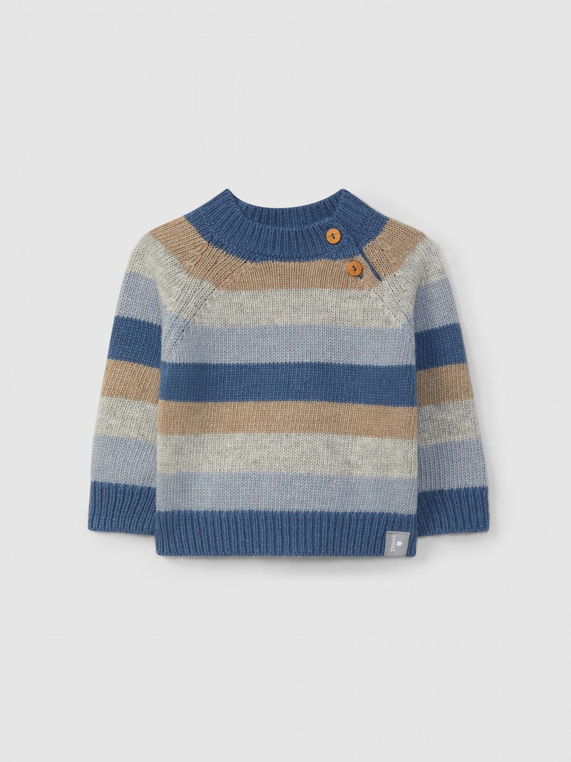Knitted Stripes Sweater-B