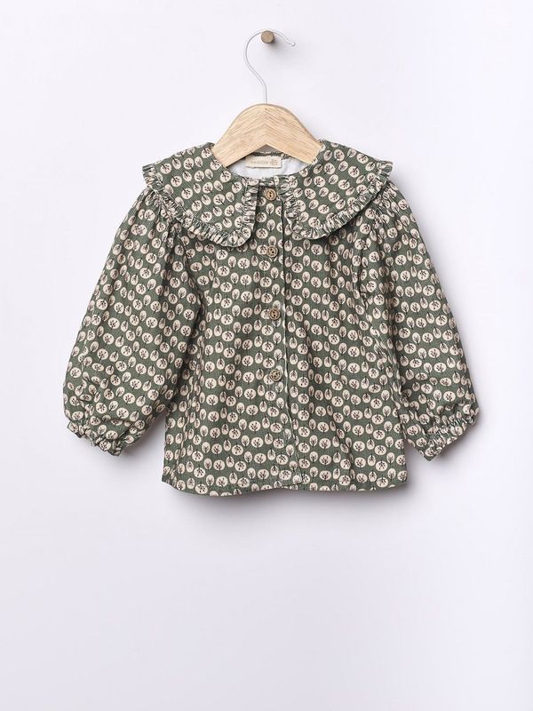 Floral bombazine blouse