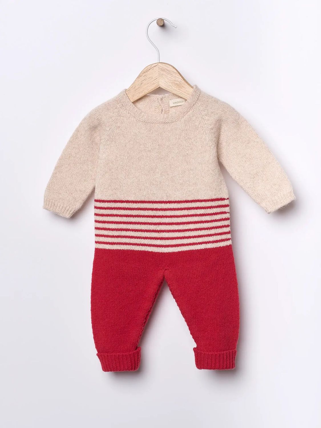 Jumpsuit Knitted  Merino | Snowflake 6m