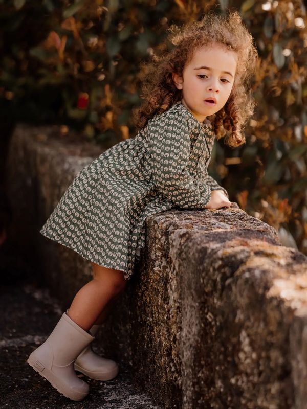 Floral Bombazine Dress