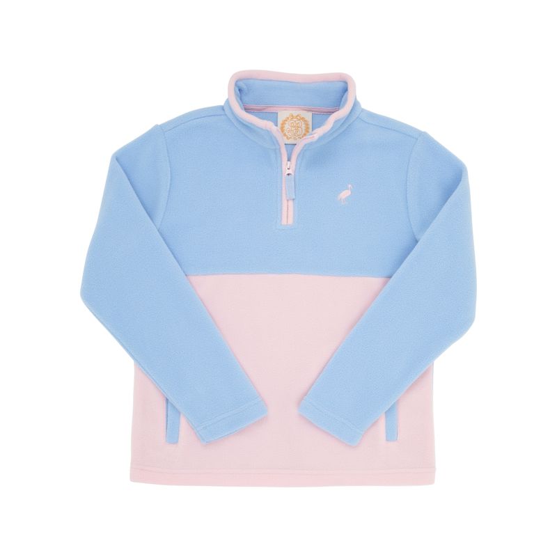 Fleece Half Zip Beale Street Blue/ Pink