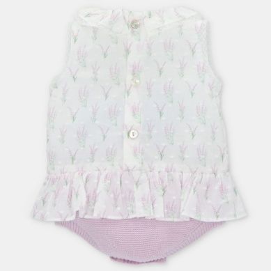 Short Romper Flouncy Neck Mawl