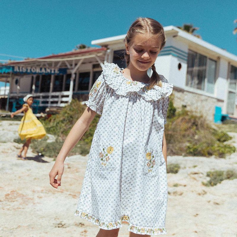 Belle Dress in Tile Print
