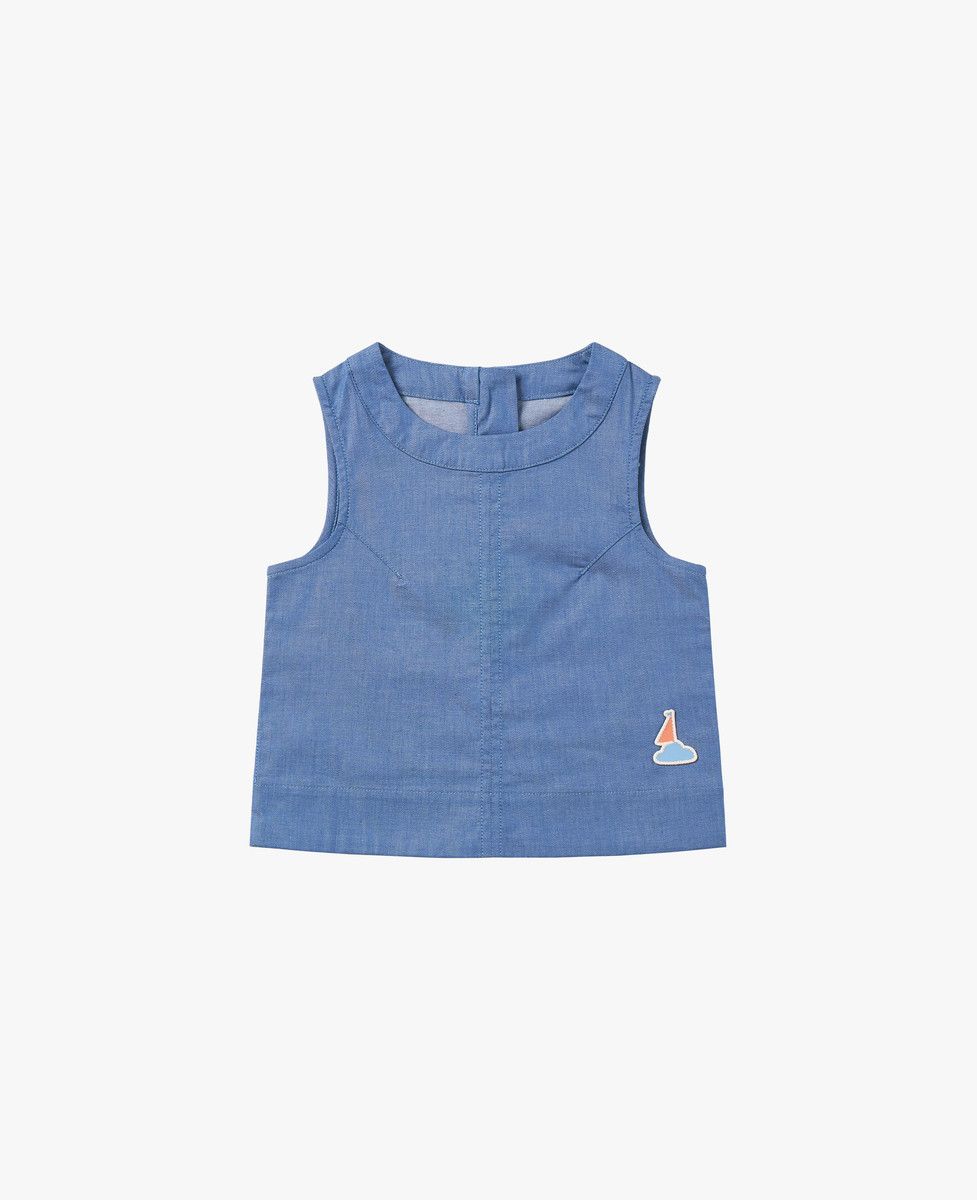  Denim Sleeveless Top