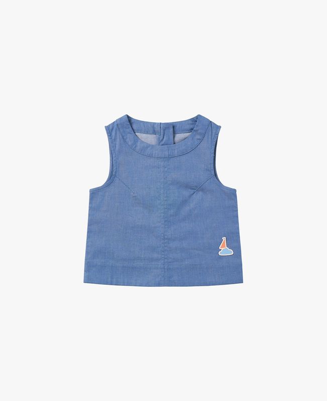  Denim Sleeveless Top