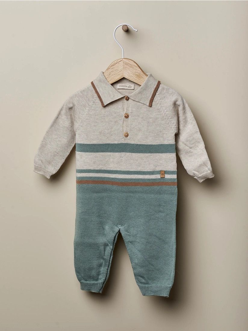 Polo Jumpsuit Knitted in Cotton