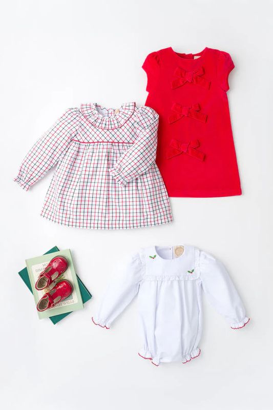 Long Sleeve Ramona Ruffle-Holiday