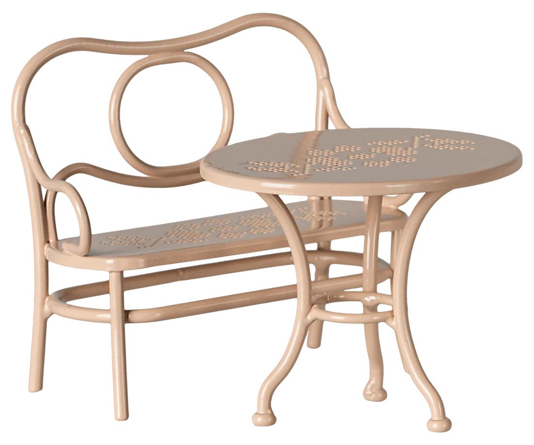 Café set, Mouse, Big - Pale pink