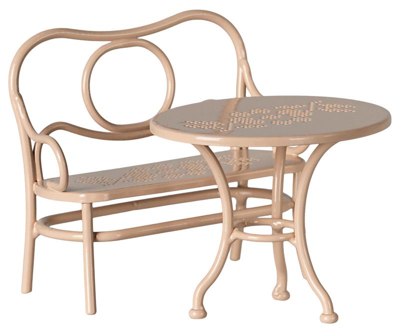 Café set, Mouse, Big - Pale pink