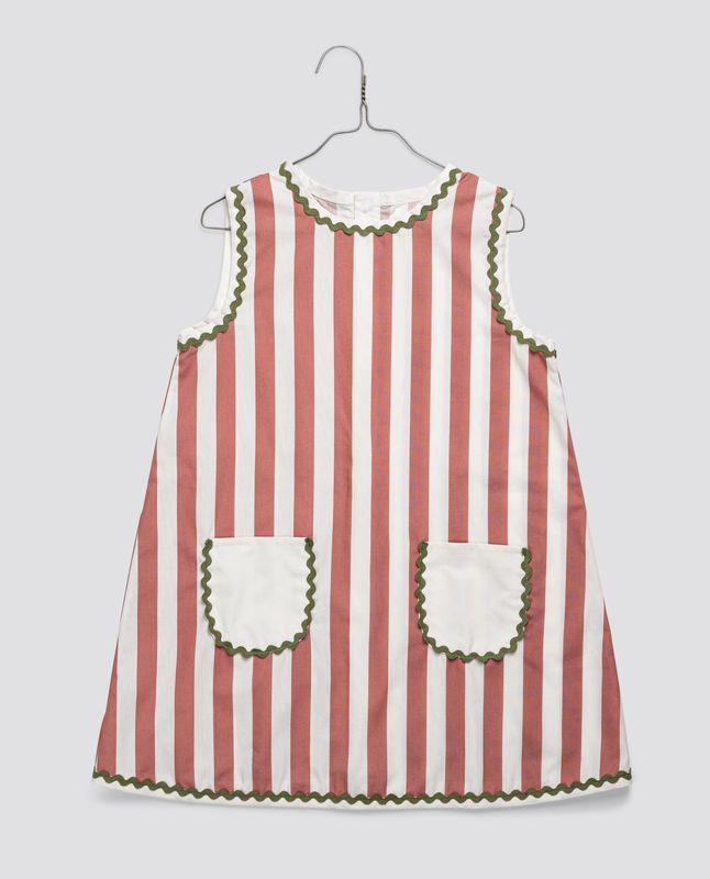 Hannah Dress - Raspberry Stripe