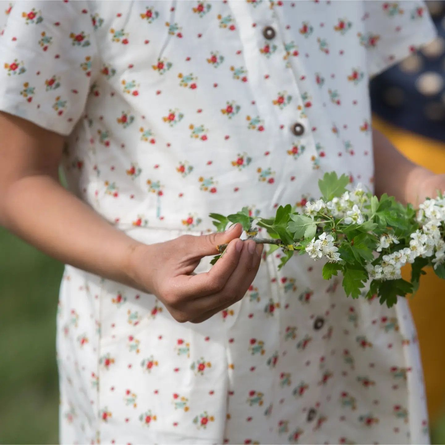 Spring Flowers Button Dress