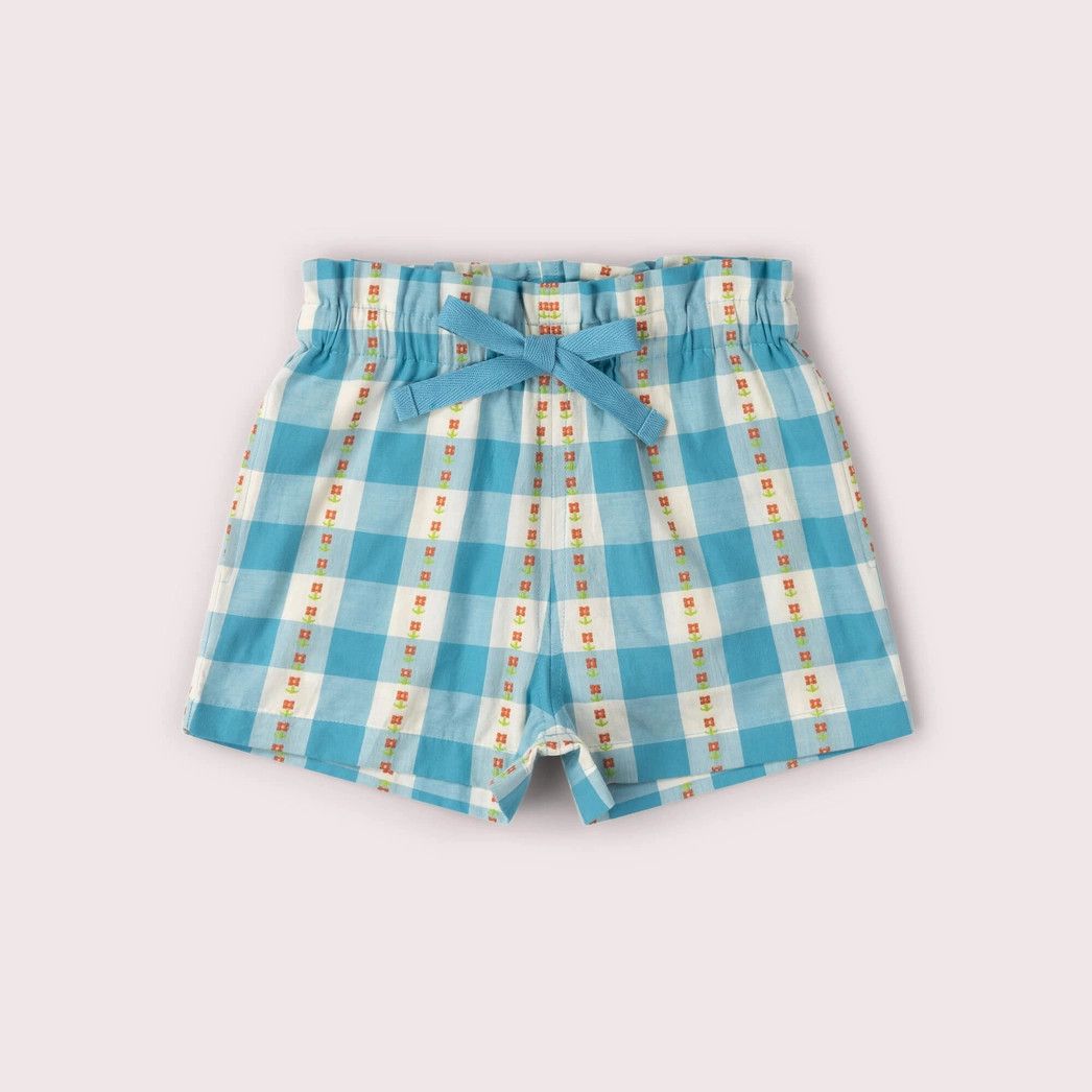 Blue Flowers By the Sea Shorts SET SZ 2-3yr