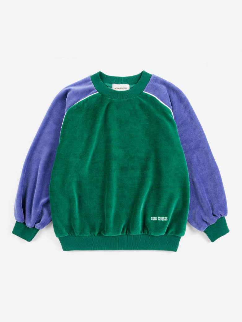 Color Block terry Cloth Sweatshirt