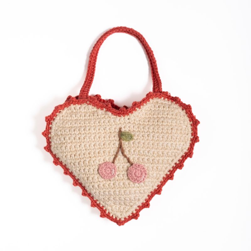 CROCHET PURSE -CHERRY BLOOM
