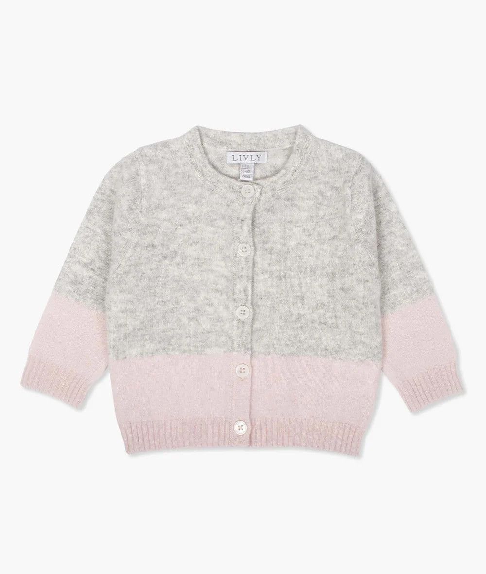 SET *Round Neck Cashmere Cardigan