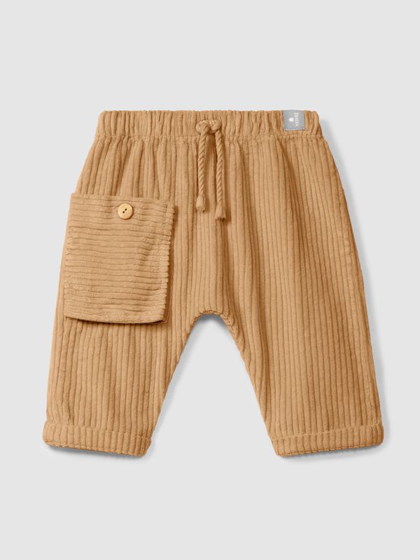 Pants Ribbed velvet with pocket