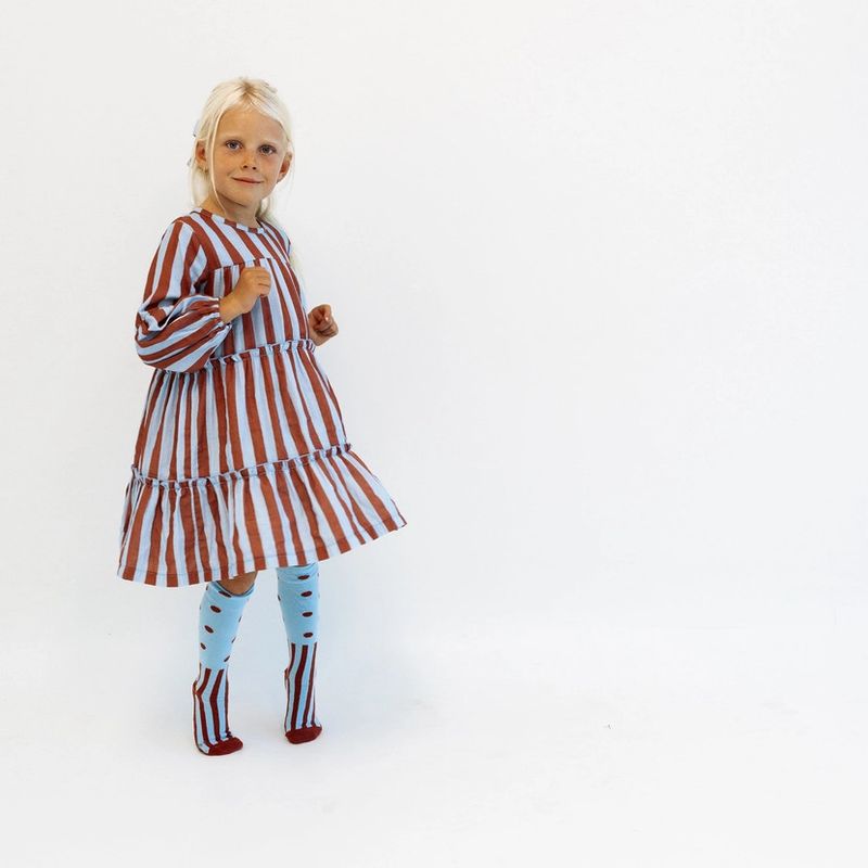 CLEMENTINE DRESS - PURPLE + GREEN