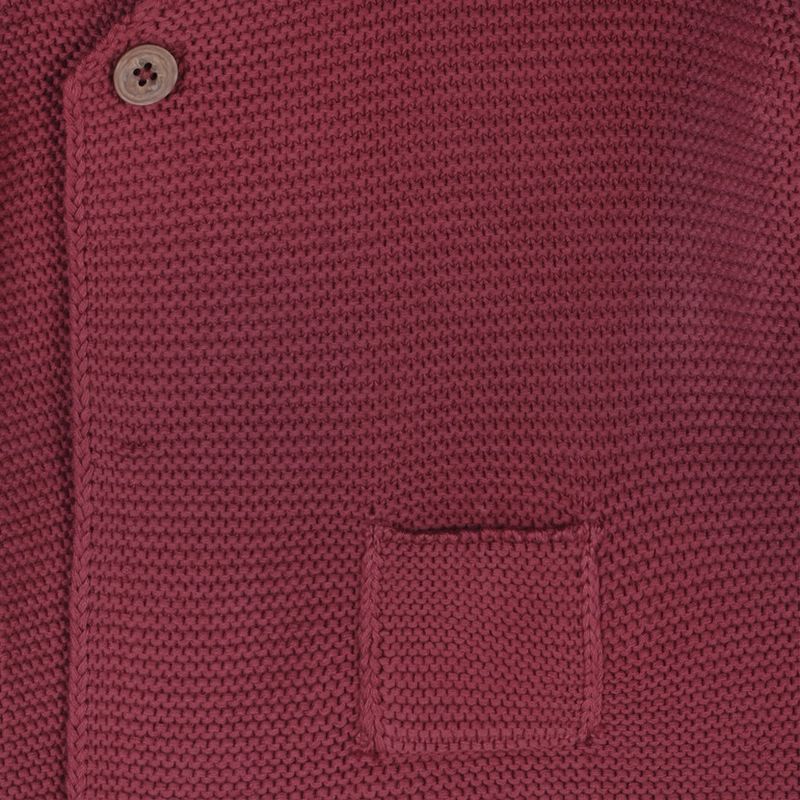 Hooded Button &amp; Pocket Sweater Knit Baby Jacket