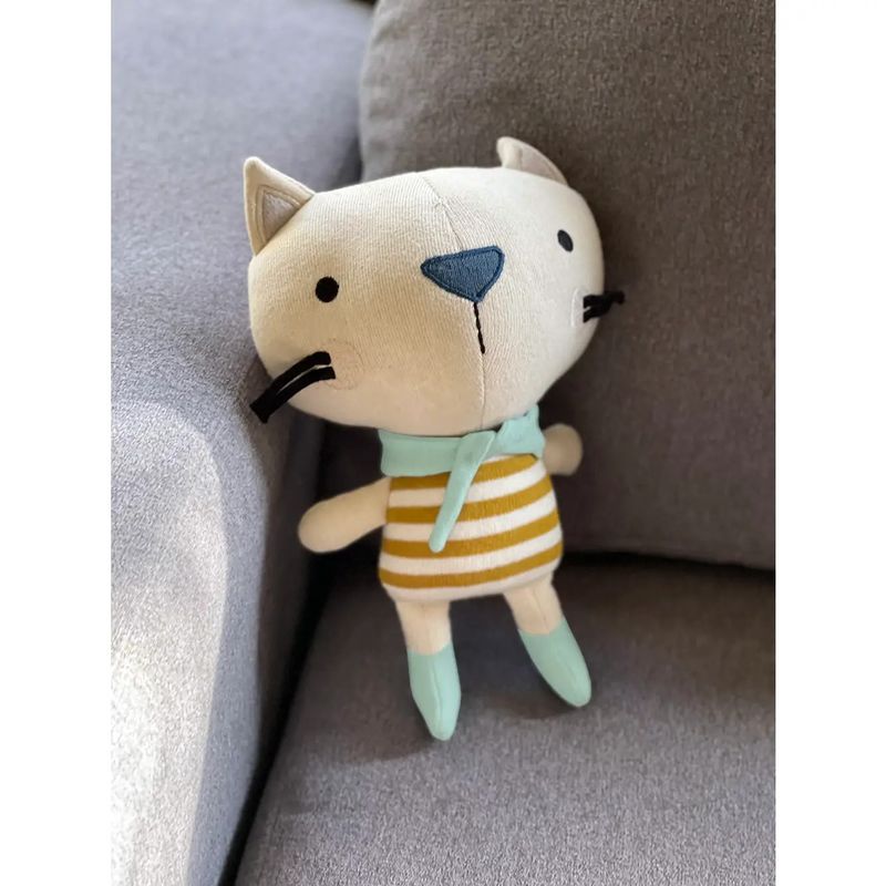 Remi Cat- Organic Fine Knit plush Animal Baby Toy