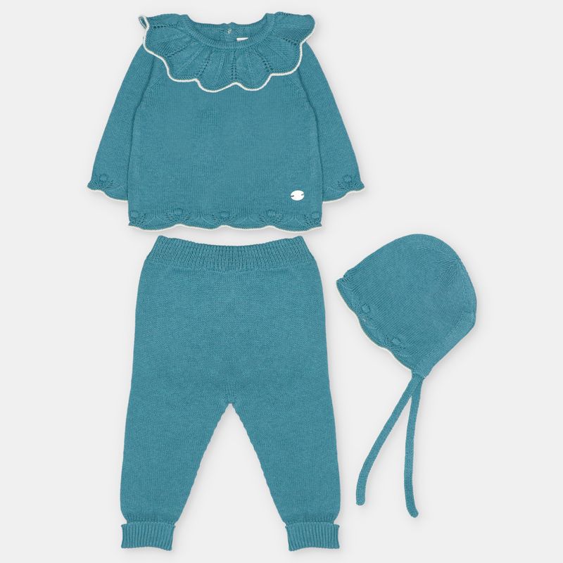 Set: Top, Leggings WO/Feet &amp; Bonnet in Sweater1M Or3M