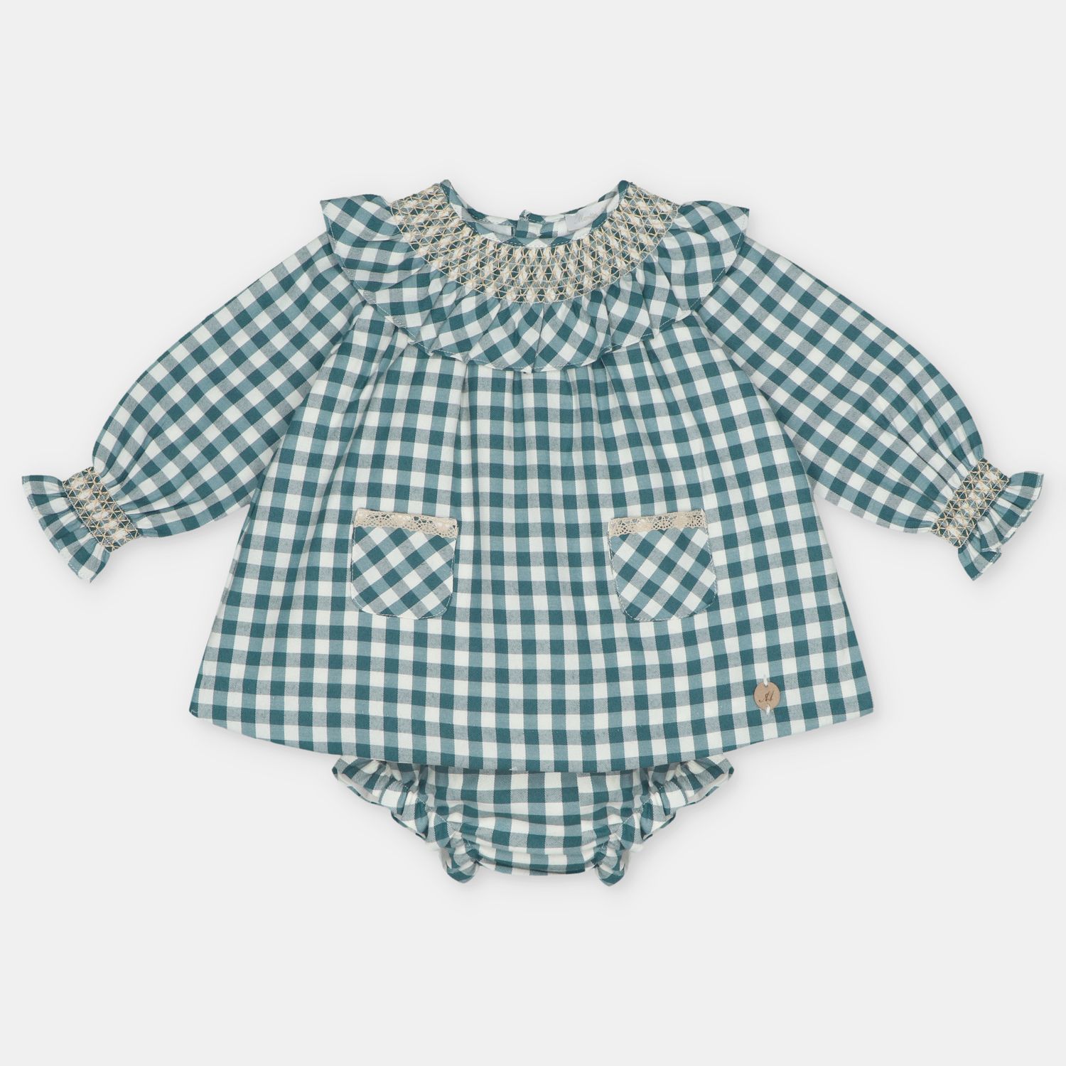 Set Dress &amp; Bloomer w/plaid - Navia