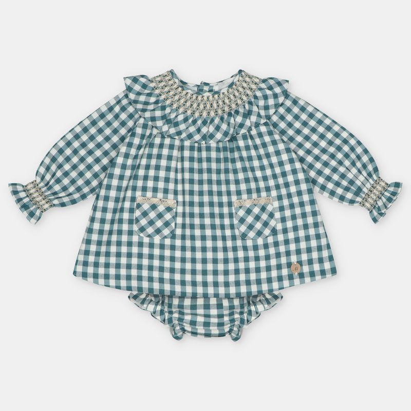 Set Dress &amp; Bloomer w/plaid - Navia