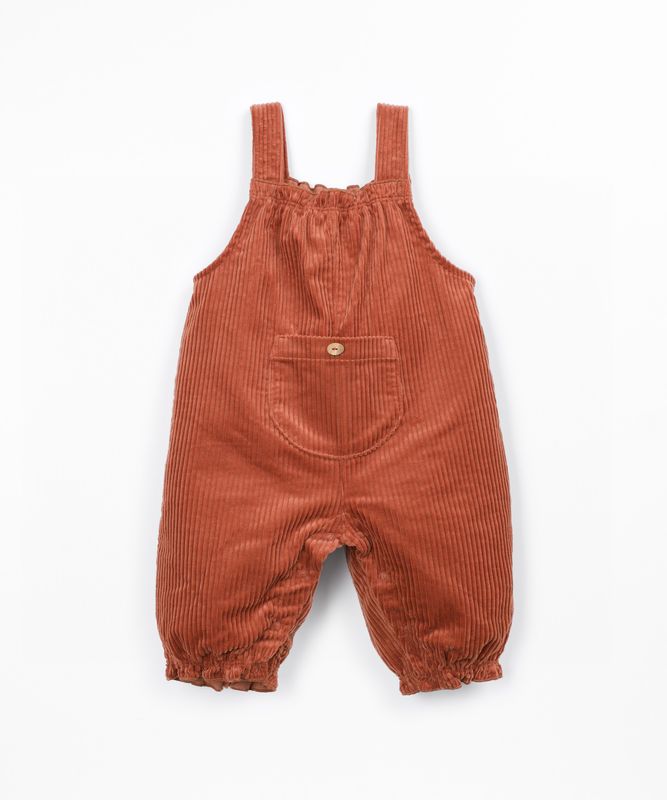 Corduroy dungarees with cute front Pocket