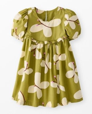  PUFF SLEEVE POPLIN DRESS