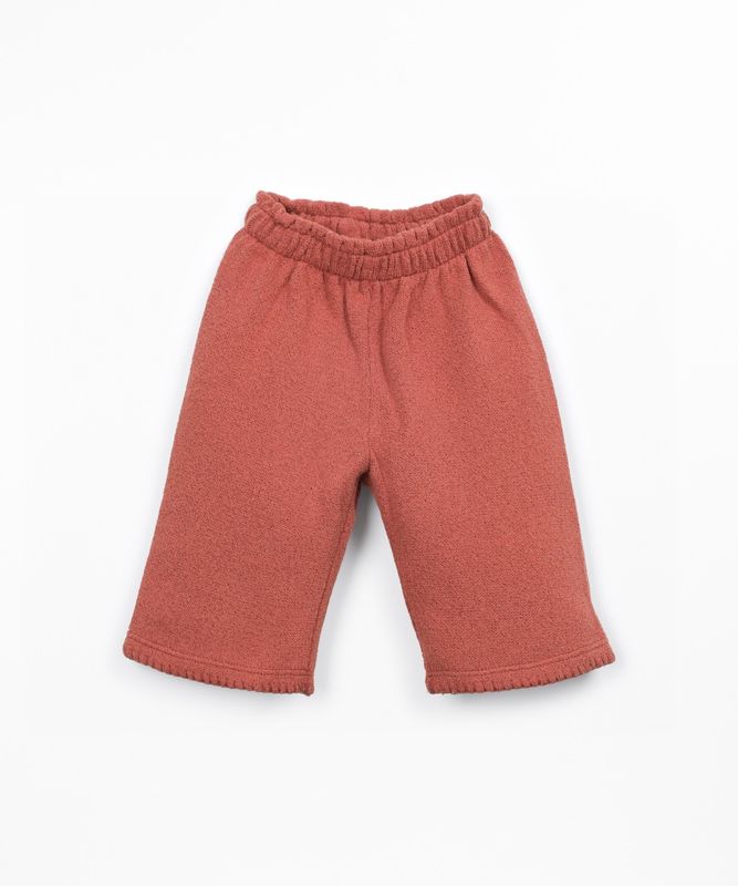 Knit pants with embroidered detail