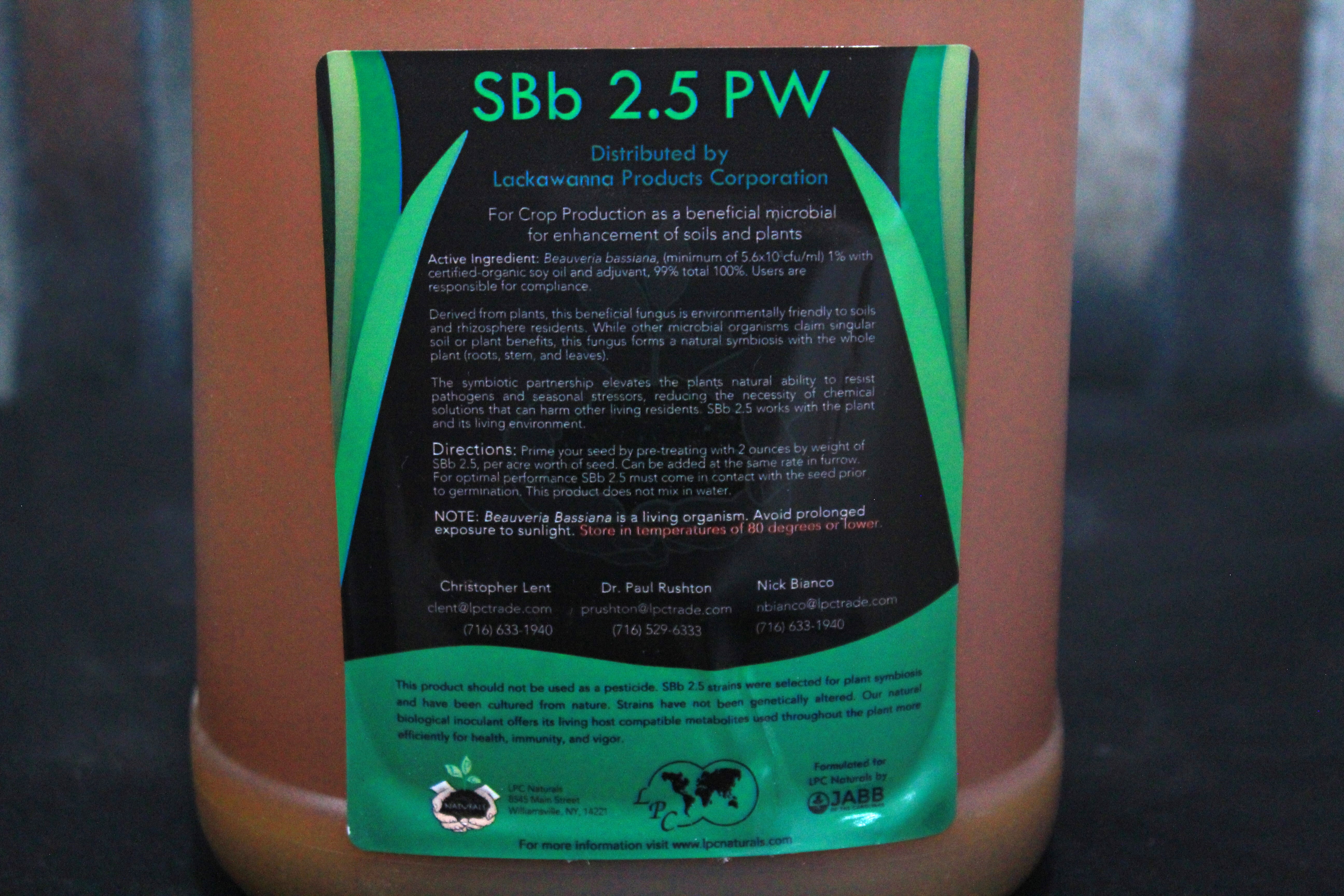 SBb 2.5 PW Beauveria Bassiana Quart