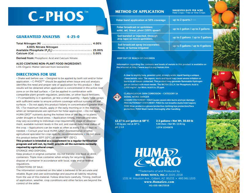 Huma® C-Phos 4-25-0-5Ca