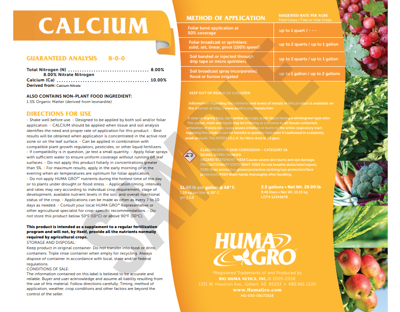 Huma® Calcium 8-0-0-10Ca