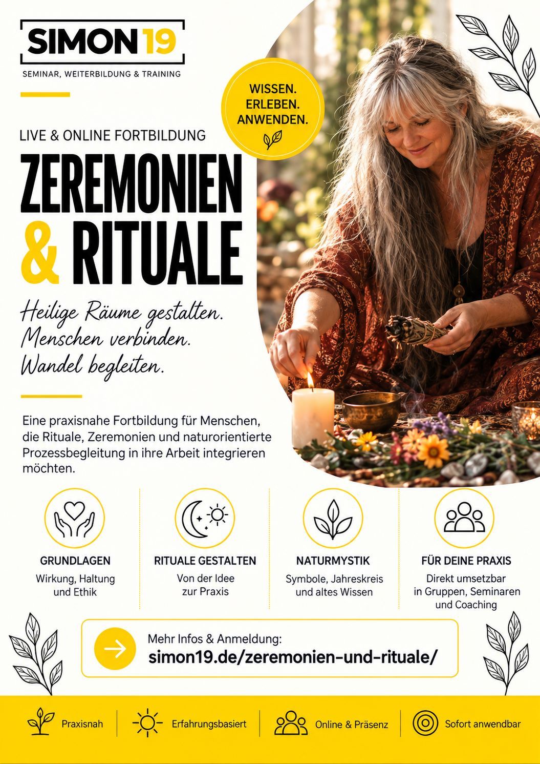 (Online und Live) Zeremonien und Rituale - Fortbildung für Coaches und Seminaranbieter 31.01.2027 (Online und Live) Zeremonien und Rituale - Fortbildung für Coaches und Seminaranbieter 31.01.2027