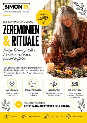 (Online und Live) Zeremonien und Rituale -  Fortbildung für Coaches und Seminaranbieter 31.01.2027