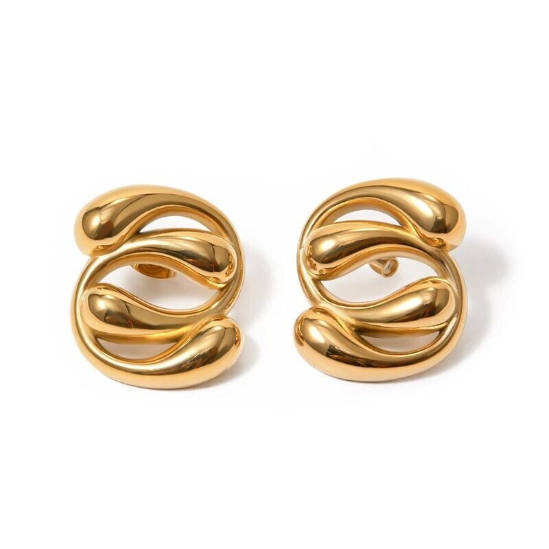 Water Staggered Drops - Earrings