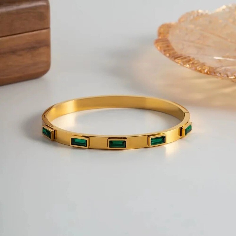 Green Zircon Crystal - Bracelet