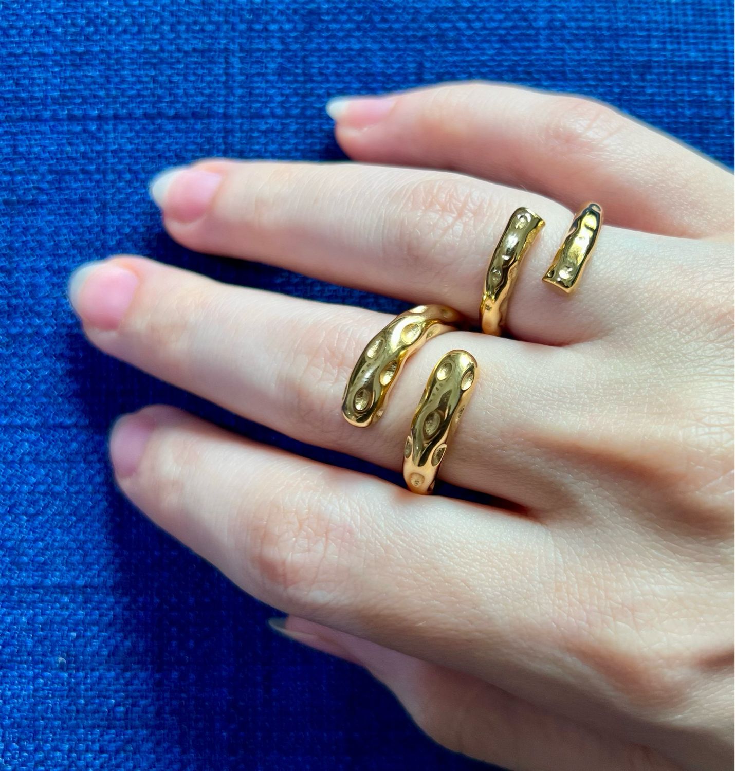 Hammer design cross - Ring