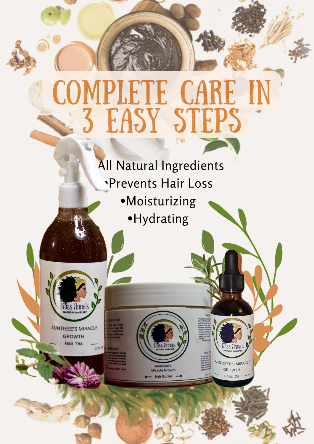 Complete Hair Care in 3 Easy Steps