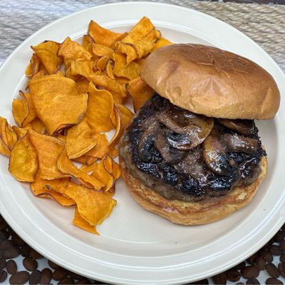 Tuscan Chicken Sun-dried tomato, spinach &amp; mushroom cream sauce served with tri-color rotini. 🍝