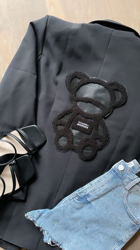TEDDY BLAZER - ZWART