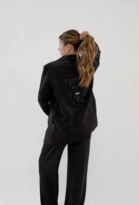 TEDDY BLAZER - ZWART