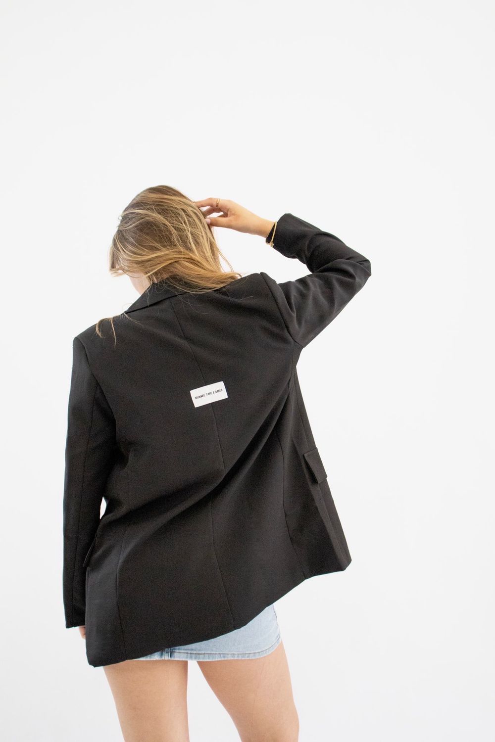 CLASSIC BACK BLAZER - ZWART